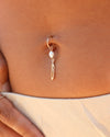 Leaf Belly Button ring small