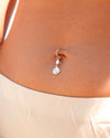 Leaf Belly Button ring small