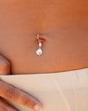 Leaf Belly Button ring small