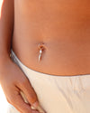 Feather Belly Button ring small