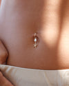 Leaf Belly Button ring small