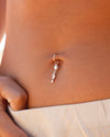 Leaf Belly Button ring small