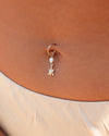 Clam shell Belly Button ring small