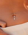 Leaf Belly Button ring small